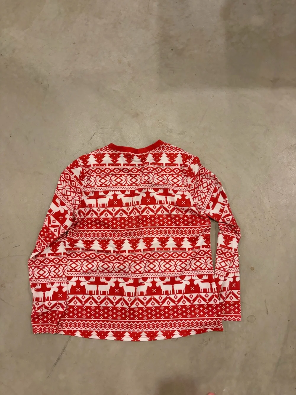 Kids Holiday Red and White Fair Isle Pajama Set